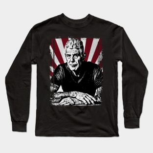 Vintage Anthony Bourdain - Sketch Long Sleeve T-Shirt